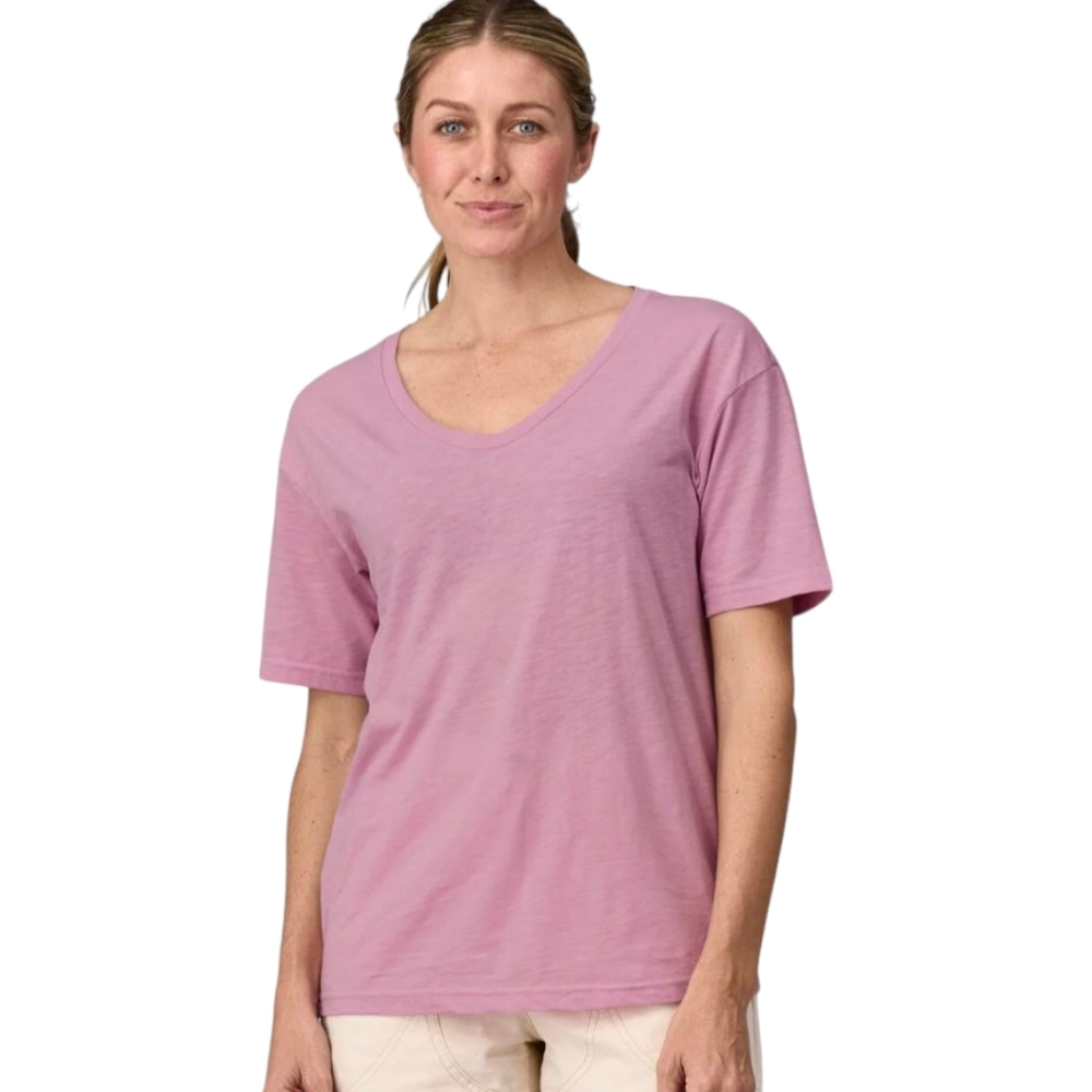 NWT Patagonia Mainstay Top | Women’s XL | Dusty Pink (Milkweed Mauve) Slub Tee